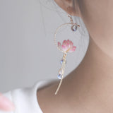 Fairy Temperament Handmade Flower Round Earrings – Meaningful Gifts — 1