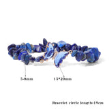 Women's Natural Lapis Lazuli Gravel Stretch – Jewelry Gift Ideas — 3