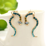 Retro Personality Zodiac Snake Colored Diamond Stud – Meaningful Gifts — 3