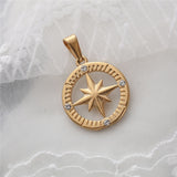 Titanium Steel Jewelry Compass Octagram Pendant – Jewelry Gift Ideas — 4