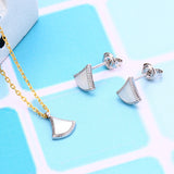 Simple Personality Small Skirt White Shell Earrings – Gifts for Her — 2