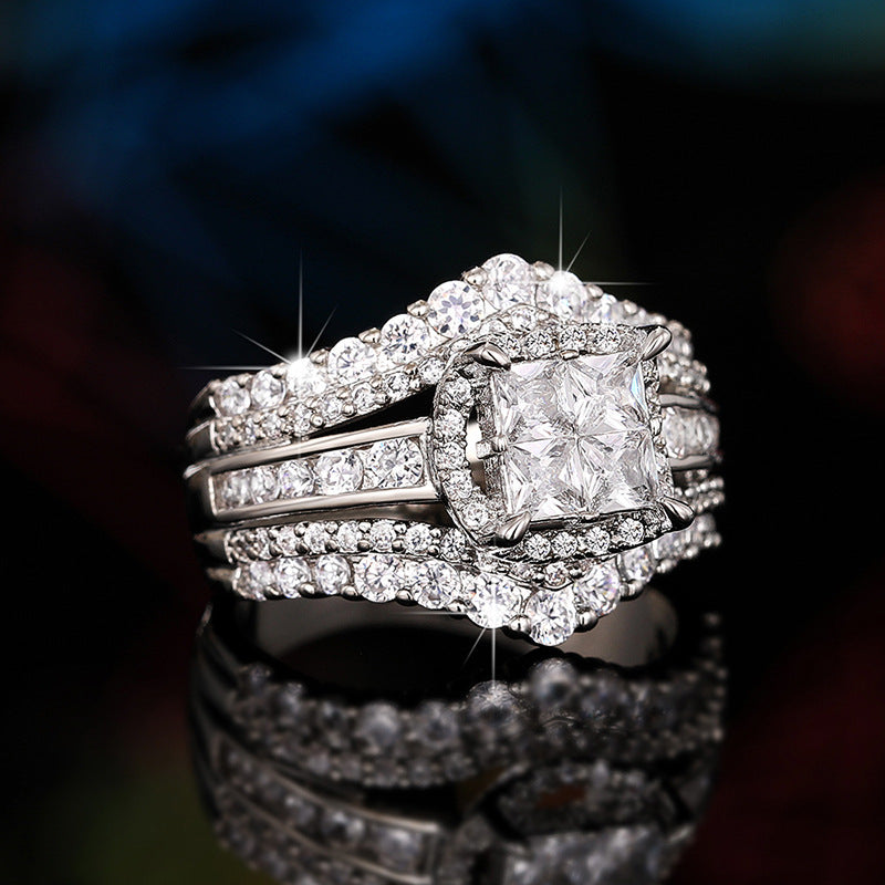Square Stitching Crown Ring For Women – Gifts for Her — 1