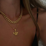 Women's Hip Hop Punk Angel Pendant Double Layer – Jewelry Gift Ideas — 1