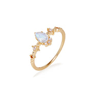 S925 Gold Plated Moonstone Thin Ring Women's Ring – Gifts for Her — 3