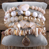 Natural Stone Glass Mixed Gravel Bracelet – Jewelry Gift Ideas — 8