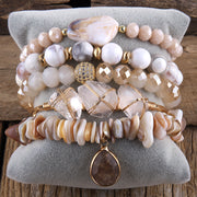 Natural Stone Glass Mixed Gravel Bracelet – Jewelry Gift Ideas — 8