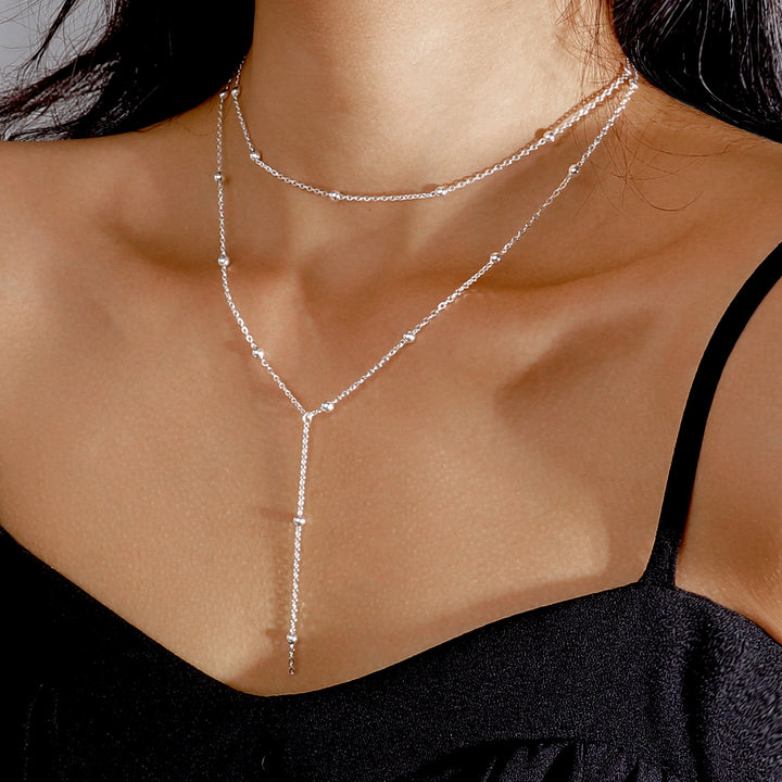Simple Rice Beads Multi-layer Tassel Necklace – Jewelry Gift Ideas — 1