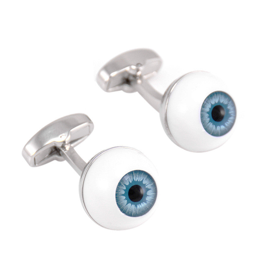 Blue Pupil Eye Shape Cufflinks – Unique Gift Ideas — 1