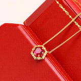 Geometric Hexagonal Antique Necklace – Jewelry Gift Ideas — 2