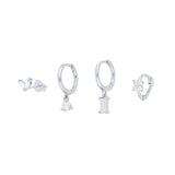 Women's Geometric Flower Zircon Earrings – Gifts for Her — 3