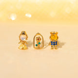 Cute Earrings Three-piece Suit Zircon Earrings – Small Gift Ideas — 1