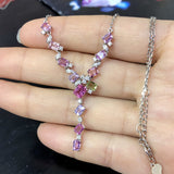Lavender Diamond Tourmaline Set Chain – Meaningful Gifts — 3