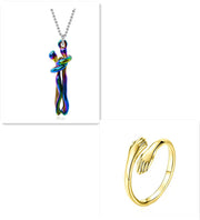 Love Hug Necklace Unisex Men Women Couple Jewelry – Gifts for Couples — 20