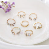 Women's Butterfly Flower Gold Ring – Gifts for Her — 2