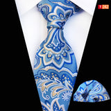 Pocket Square Tie Two-piece Set Polyester Jacquard – Surprise Gifts — 16