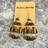 Classic Droplet Splice Bookcase Acrylic Earrings – Stylish Gifts — 2