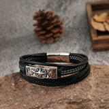 Men's Bracelet Stainless Steel Leather – Jewelry Gift Ideas — 7