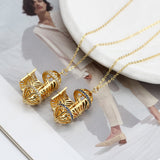 Brass Gold Plated Micropaved Zircon 3D Birdcage – Jewelry Gift Ideas — 8