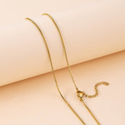 Titanium Steel Box Chain Necklace Square Single – Jewelry Gift Ideas — 4