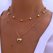 Double-layer Heart Pendant Fine Chain Necklace – Jewelry Gift Ideas — 2