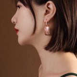 Vintage Engraved Shield Ear Hook Ear Hanging – Holiday Gift Ideas — 1