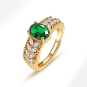 Hollow Pattern Colored Gems Blue Corundum Ring – Practical Gifts — 2