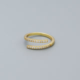 Inlaid Zircon Geometric Ring – Everyday Gifts — 8