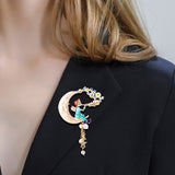 Retro Heavy Industry Moon Brooch – Jewelry Gift Ideas — 1