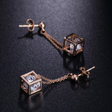 Simple And Fashionable Square Earrings With Zircon – Surprise Gifts — 2