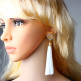 Long Elegant Tassel Earrings Diamond-embedded – Jewelry Gift Ideas — 20