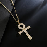Anka Cross Pendant Copper Plated Real Gold Zircon – Jewelry Gift Ideas — 5