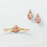 S925 Silver Plated 14K Gold Garnet Earrings – Small Gift Ideas — 6