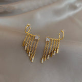 European And American Style Zircon Tassel Earrings – Stylish Gifts — 1