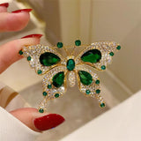 Light Luxury Emerald Butterfly Brooch – Jewelry Gift Ideas — 2