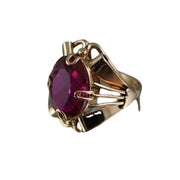 Niche Vintage Red Zircon Ring – Birthday Gifts — 5