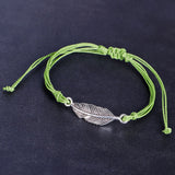 Wax Wire Braided Bracelet Waterproof Silver Leaf – Jewelry Gift Ideas — 7