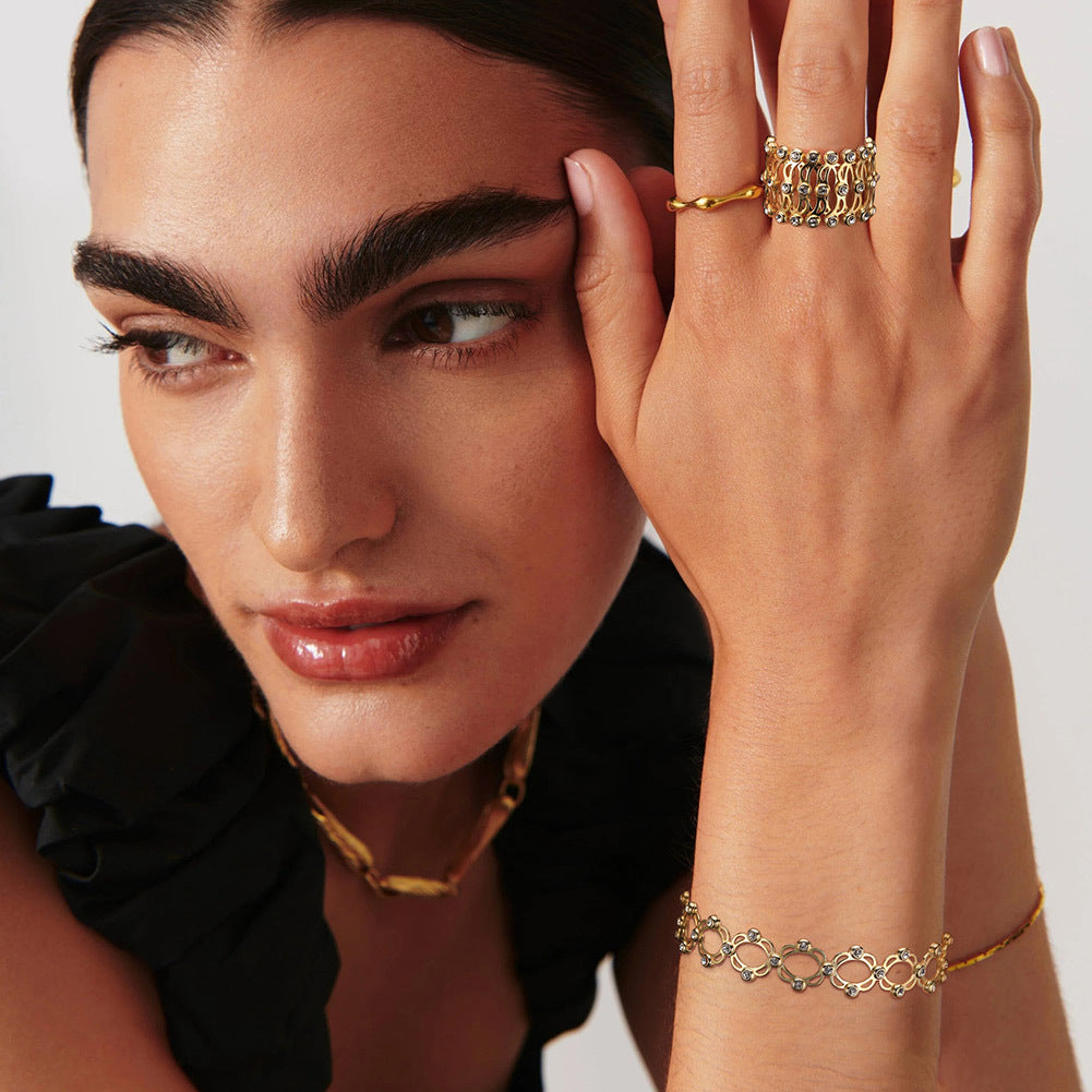 Scale Jewelry Electroplated Zirconia Bracelet – Jewelry Gift Ideas — 1