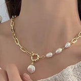 Retro Sterling Silver Baroque Pearl Necklace – Jewelry Gift Ideas — 3