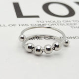 Stainless Steel Double Layer Turnable Ball Ring – Thoughtful Gifts — 6