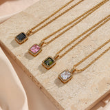 Women's 18K Gold Plated Hip Hop Gemstone Necklace – Jewelry Gift Ideas — 6