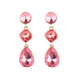 Women's Drop Shape Glass Gemstone Earrings – Gifts for Her — 9