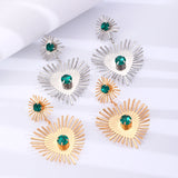 Bohemian Sunflower Heart-shaped Earrings – Gifts for Couples — 6