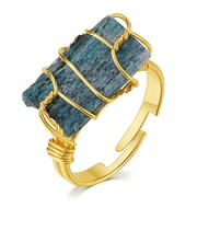 Women's Natural Amethyst Gold Plated Winding Ring – Gifts for Her — 4