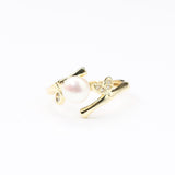 Simple Golden Bamboo Leaf Opening Adjustable Ring – Unique Gift Ideas — 2