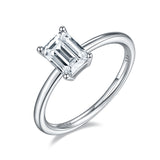 Moissanite Ring Rectangular Shaped Women S925 Silver – Gifts for Her — 6