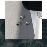 Niche Candy Color Square Zircon Inlaid Metal Stud – Useful Gifts — 1