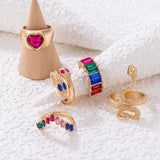 Serpentine Love Imitation Emerald And Diamond Set – Gifts for Couples — 3