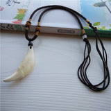 Wolf Tooth Pendant Bleached Necklace Ornament – Jewelry Gift Ideas — 15