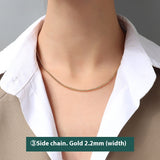 Female Titanium Steel Plated 18K Clavicle Chain – Jewelry Gift Ideas — 7