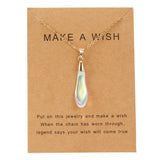 Dolphin Natural Stone Paper Card Necklace – Jewelry Gift Ideas — 13